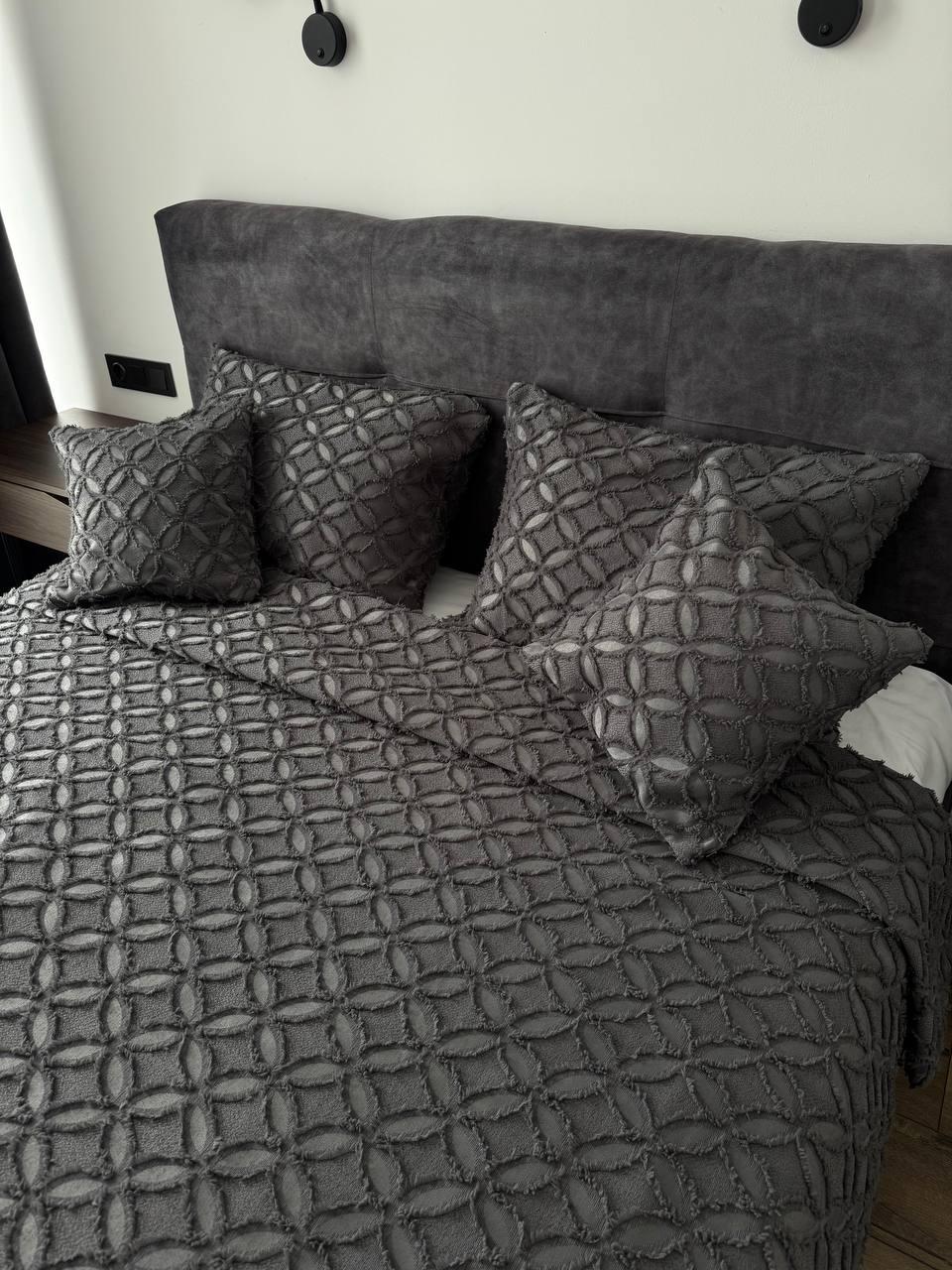 Покрывало Фрея 140x250 см Графитовый (21621-10-140x250cm) - фото 4