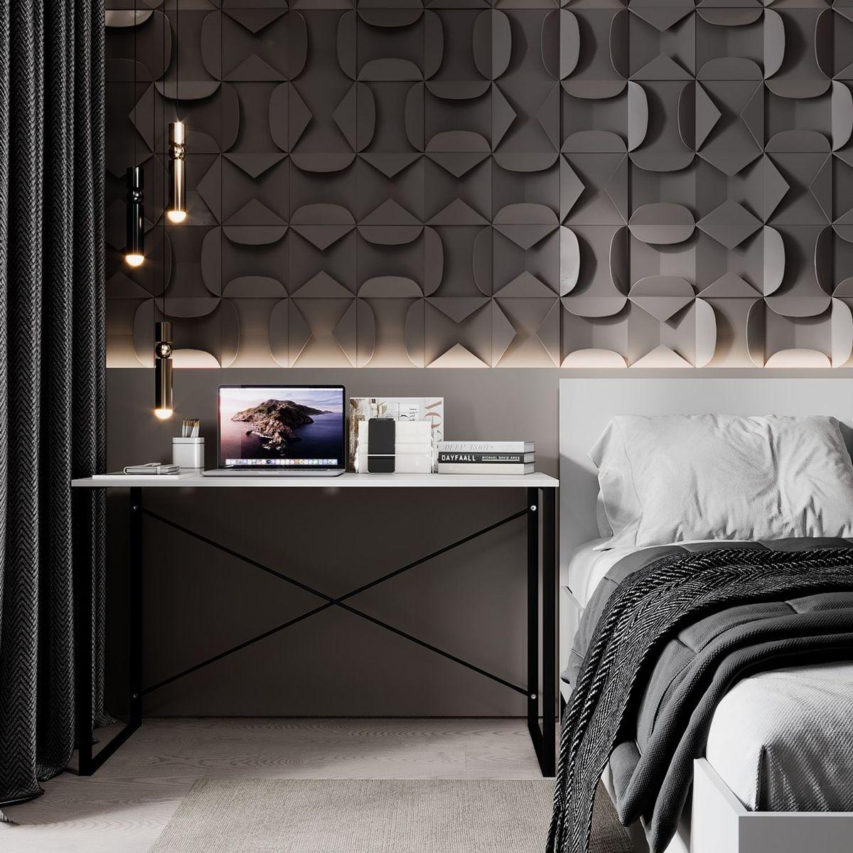 Стіл письмовий у стилі лофт AiH Ascet Line ламіноване ДСП/металеві ніжки 120х73х50 см Білий діамант (AS12010000030)