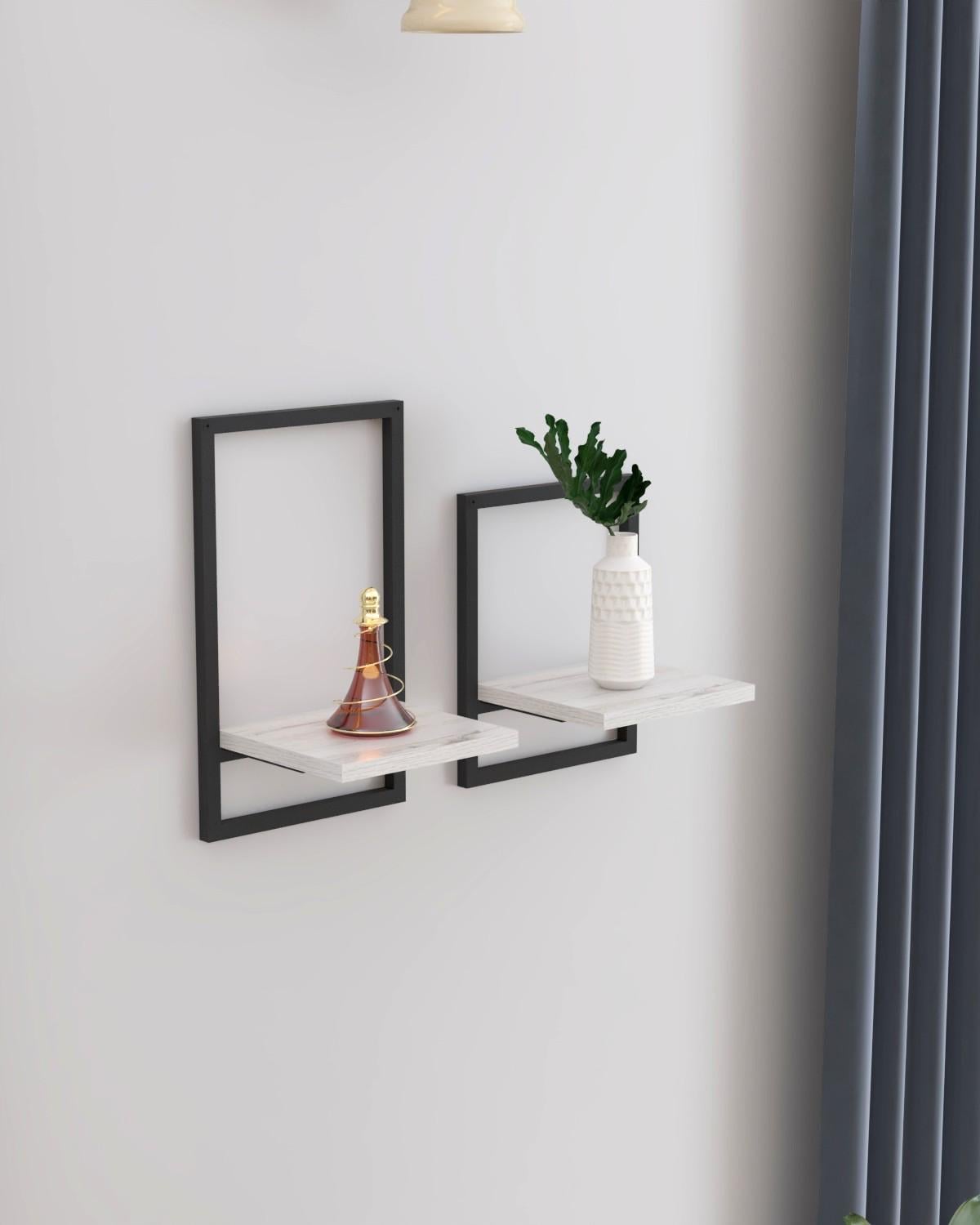 Комплект настенных полок EcoLoft Диптих DSP-1387-2 в стиле лофт Дуб Кортона (32180520)