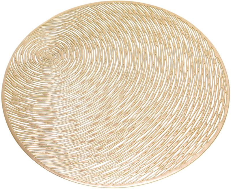 Набір 4 сервірувальних килимка Margrese Modern Gold Ø38см, плейсмат (підтарільники)