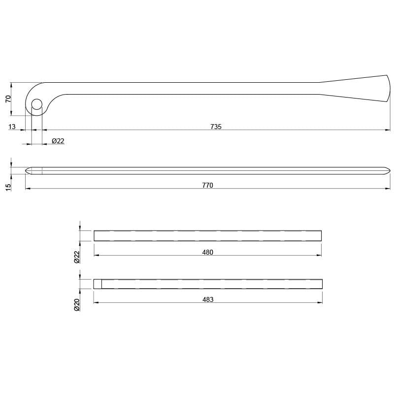 Пантограф Hafele 10 кг 600-1000 мм (805.20.352) - фото 4