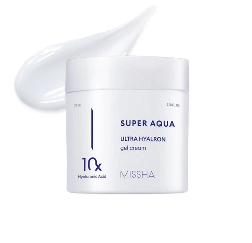 Гель-крем увлажняющий для лица с гиалуроновой кислотой MISSHA Super Aqua Ultra Hyalron Gel Cream 70 мл (2595824313)