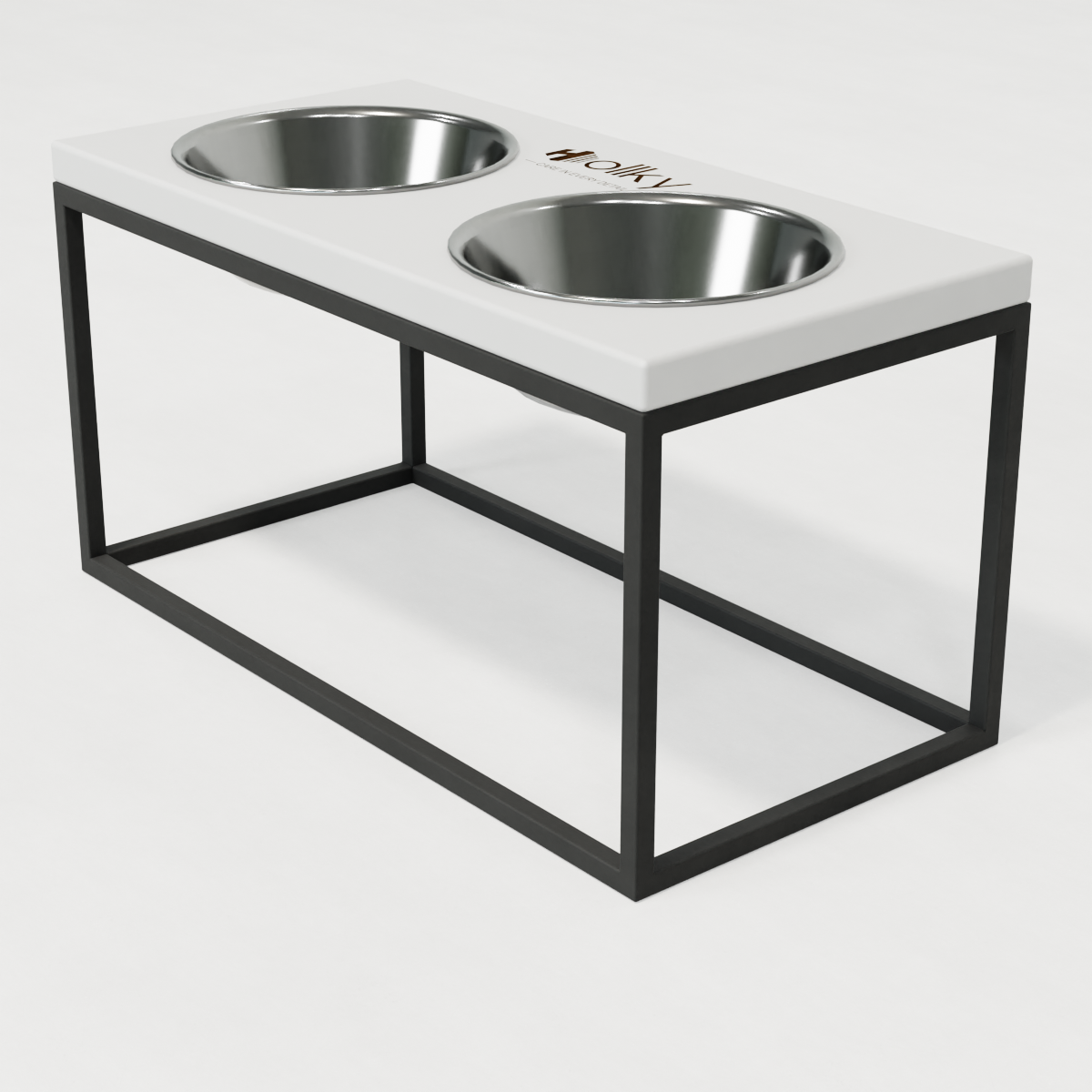 Миски на підставці для середніх і великих собак Hollky Base L 2х0,95 л (BL-422120-GRWH) - фото 6 Миски на підставці для середніх і великих собак Hollky Base L 2х0,95 л (BL-422120-GRWH) - фото 6