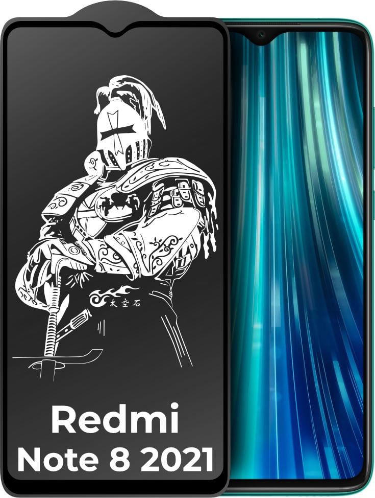 Защитное стекло King Fire Xiaomi Redmi Note 8 2021 Full Glue Black (24315)