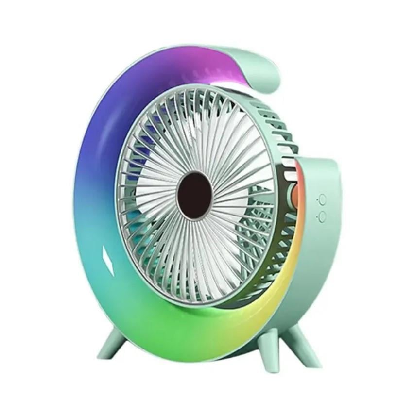 Вентилятор настольный с LED подсветкой RGB/на аккумуляторе/USB (MX-00009125)