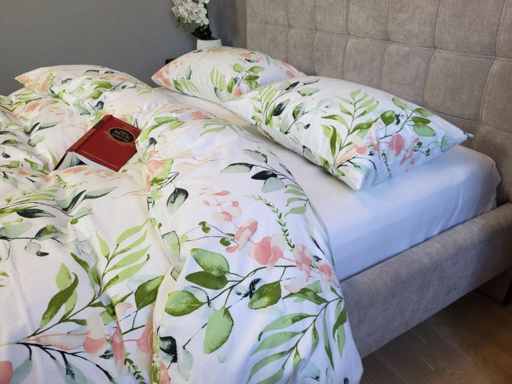 Комплект постільної білизни Turkish flannel полуторний Сальса/Білий (1972942104)