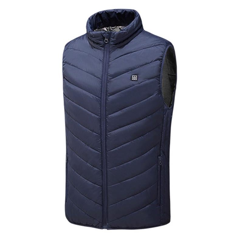 Жилетка Lesko M01-4 с подогревом от повербанка USB 3XL Blue Жилетка Lesko M01-4 с подогревом от повербанка USB 3XL Blue