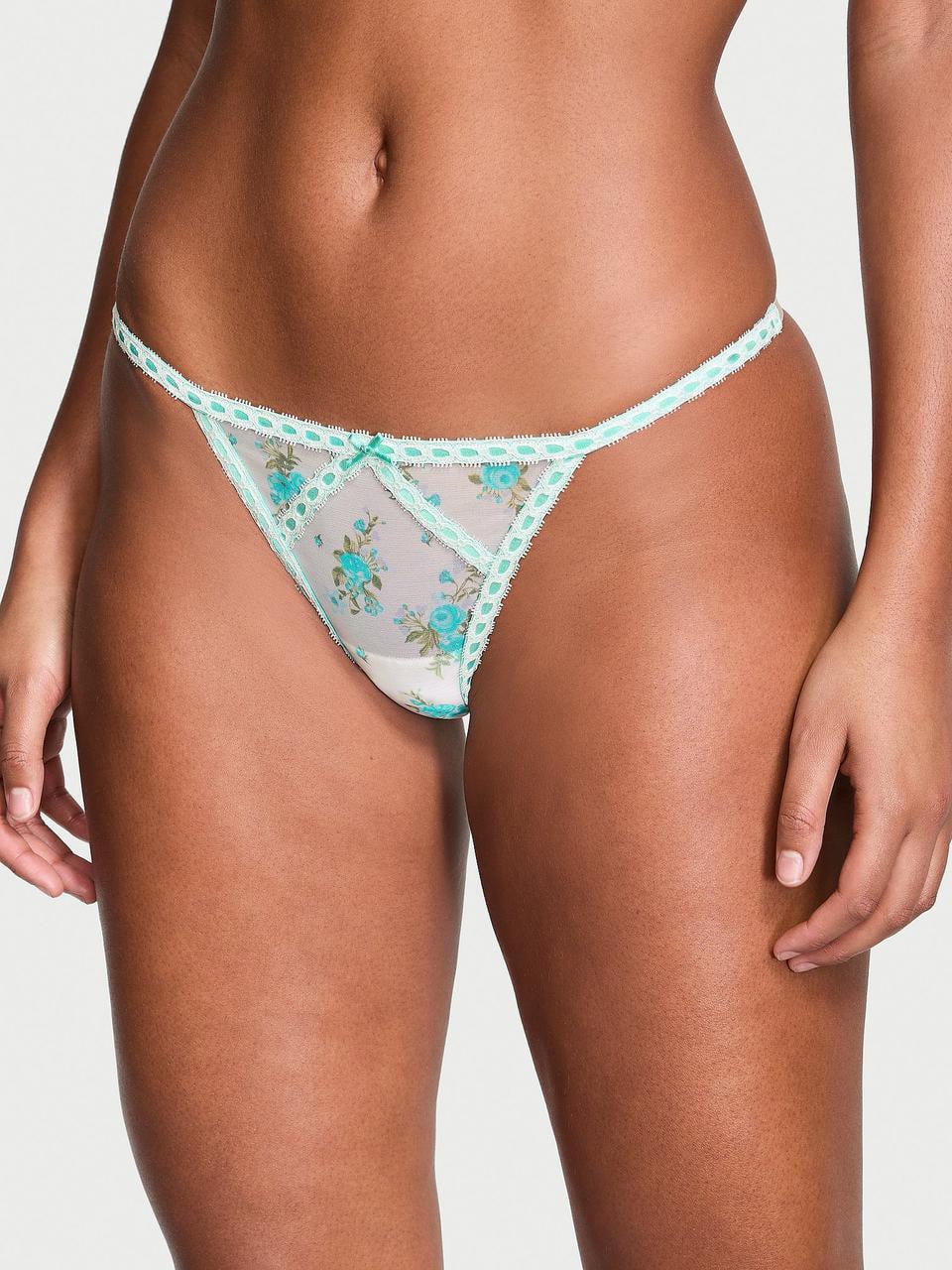 Трусики женские Victoria's Secret DREAM ANGELS Lace Ribbon-Slot String Bikini S Салатовый (2242870506)
