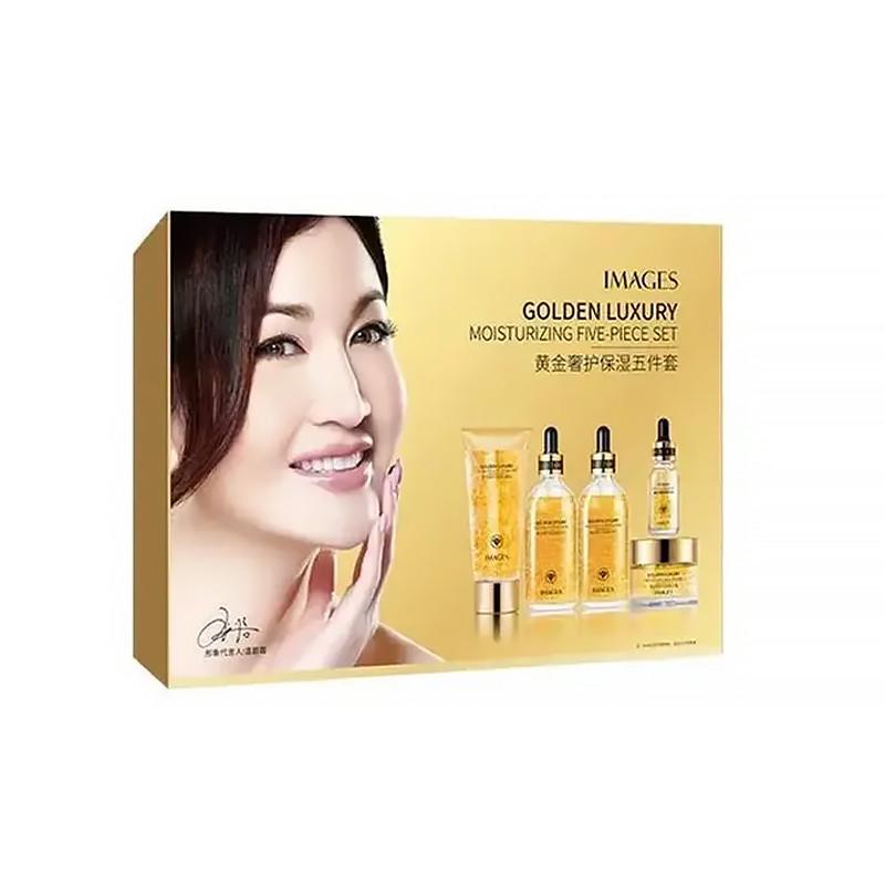 Подарунковий набір Images Golden Luxury Moisturizing Five-Piece Set із золотом для догляду за шкірою обличчя - фото 9