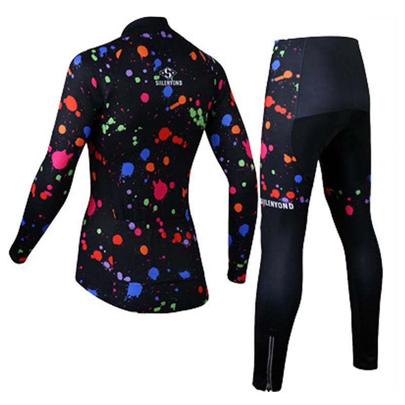 Вело костюм жіночий Siilenyond SW-CT-05702 Graffiti 3XL велоодягу кофта+штани - фото 2