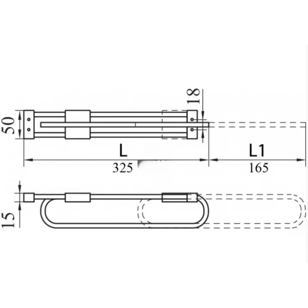 Мікроліфт висувний для гардеробних шаф Sigma посилений 300 мм (PV1134) - фото 2