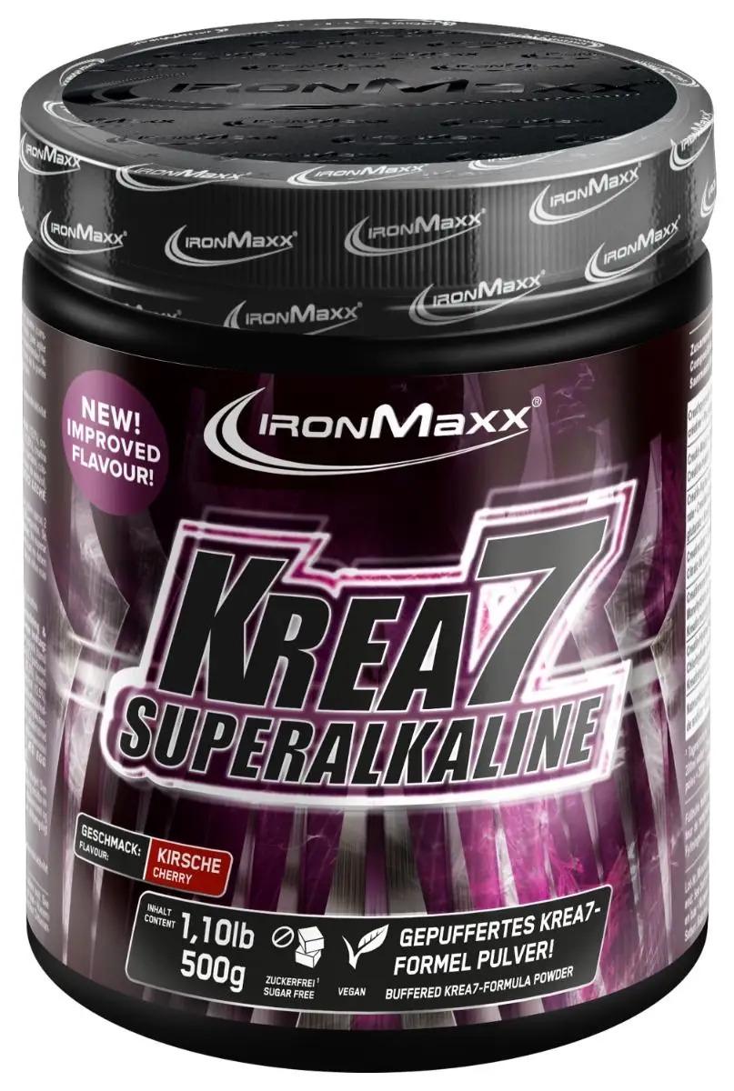 Витамины Креатин IronMaxx Krea7 Superalkaline Powder 500 г Красный