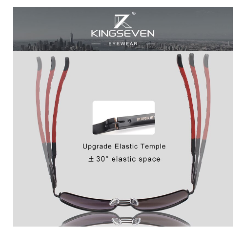 Мужские солнцезащитные очки в классической оправе KINGSEVEN DESIGN с поляризованными линзами (N/K724) - фото 4