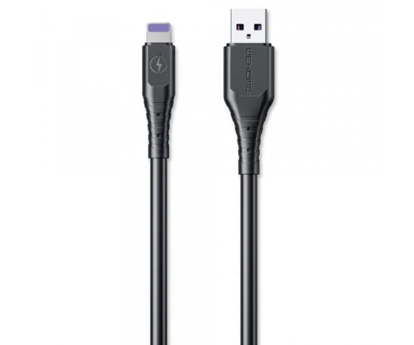 Кабель Data Wekome WDC-152 USB to Type-C 6A 3 м Black - фото 1