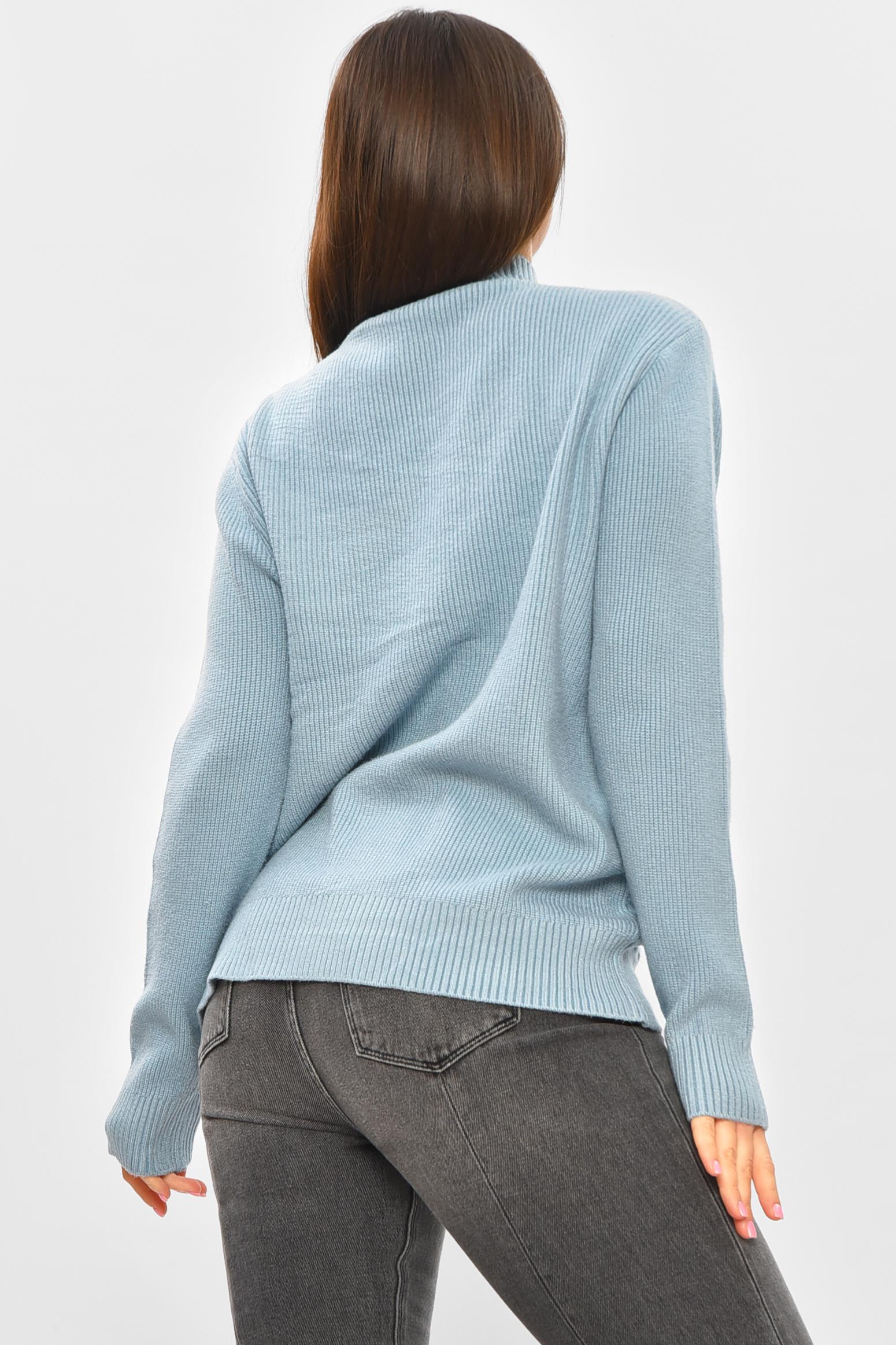 Свитер женский 206595 однотонный XL-2XL Голубой (206595_!335370_48-50) - фото 3 Свитер женский 206595 однотонный XL-2XL Голубой (206595_!335370_48-50) - фото 3