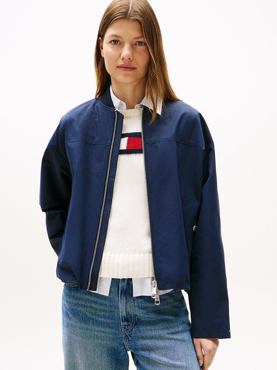 Куртка бомбер женская Tommy Hilfiger (445113001519) Water Repellent Bomber L Синий (2770378185)