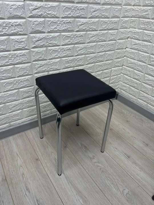 Табурет кухонний Tutty 30х30х45 см Чорний/Хром (28374070)