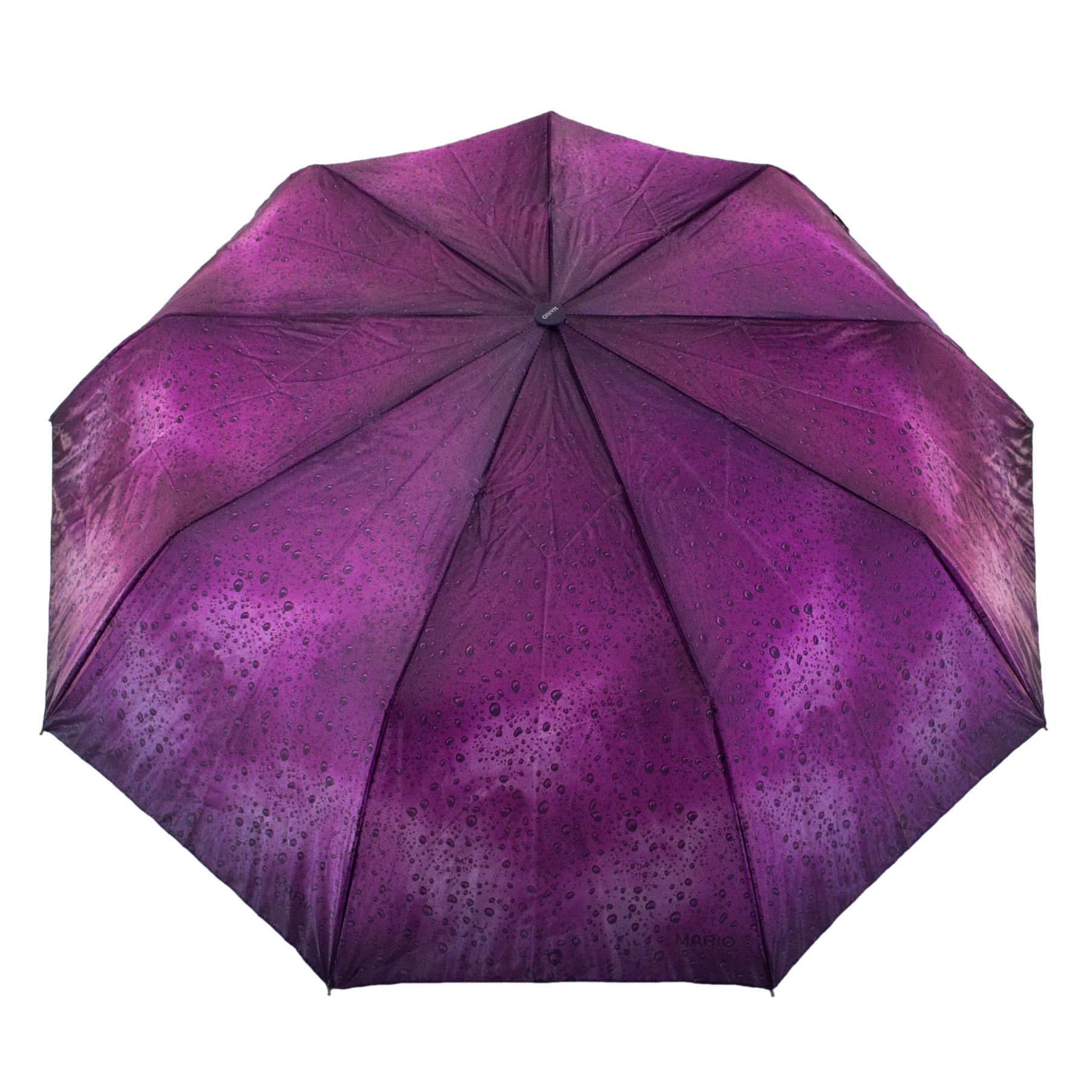 Зонт Mario полуавтомат 9 спиц складной Фиолетовый (58097)