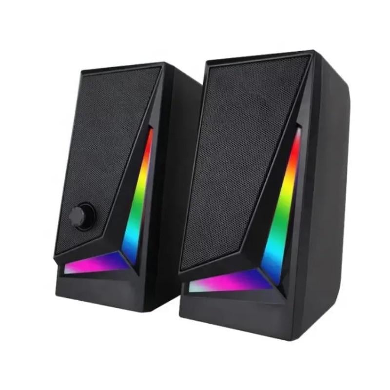 Комп'ютерні колонки MUSIC DJ MJ-100A 8864 RGB Black (020651) - фото 1