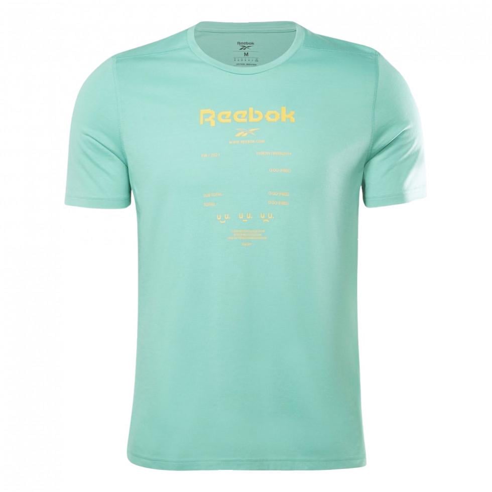 Футболка мужская Reebok Speedwick Graphic Move GS6562 S Зеленый Футболка мужская Reebok Speedwick Graphic Move GS6562 S Зеленый