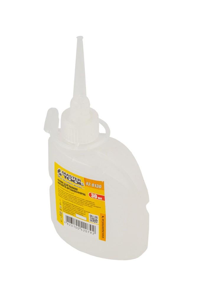 Флюс для пайки MasterTool Кислота ортофосфорна ПЕТ 30 мл (42-0130) Флюс для пайки MasterTool Кислота ортофосфорна ПЕТ 30 мл (42-0130)