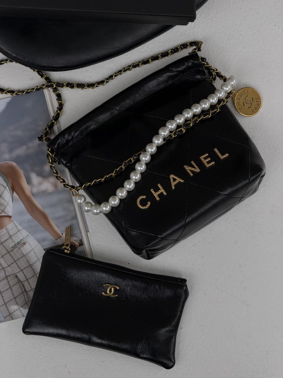 Сумка женская клатч через плечо Chanel 22 Mini Handbag с жемчужинами Черный (2931666557) Сумка женская клатч через плечо Chanel 22 Mini Handbag с жемчужинами Черный (2931666557)