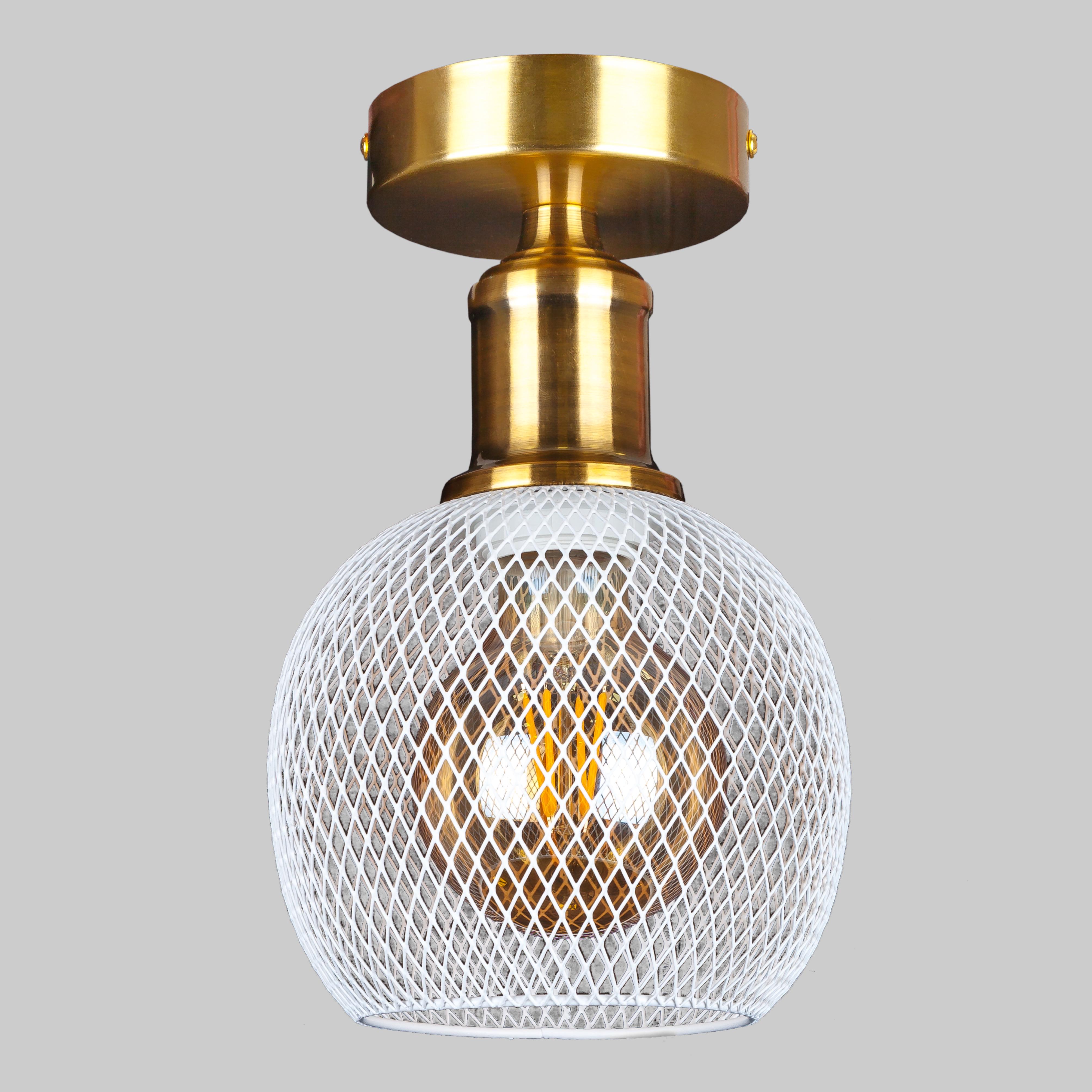 Светильник потолочный лофт Бронзовый (907-X011F-1 BRZ+WH)