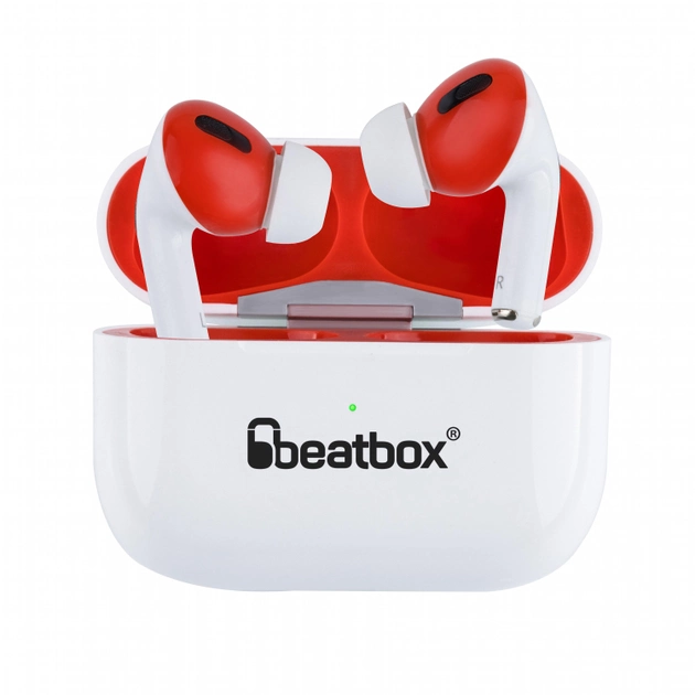 Наушники BeatBox PODS PRO 1 Wireless charging White/Red (bbppro1wcwr)