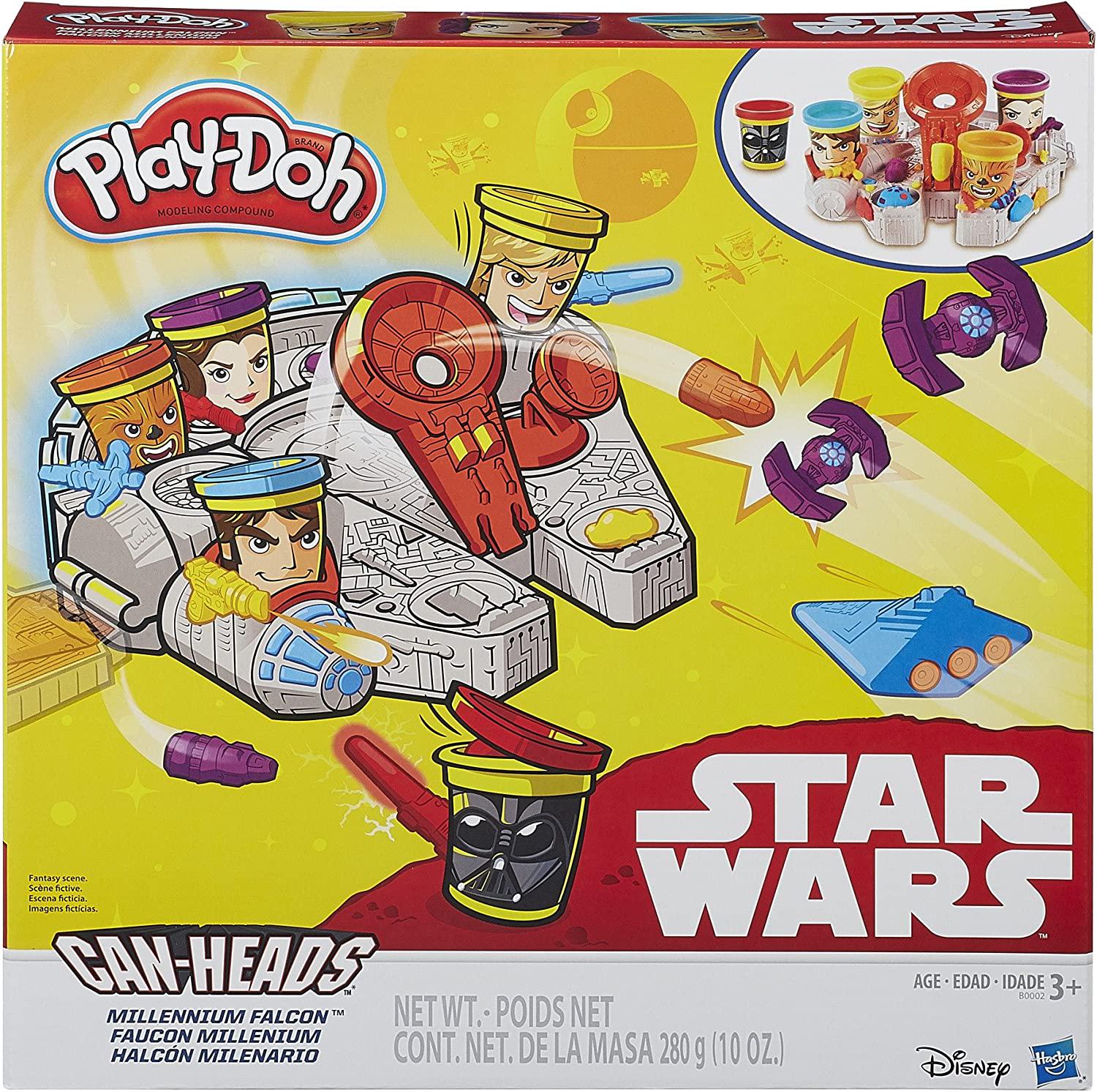Набор Play-Doh Hasbro Star Wars Millennium Falcon Can Heads 5 банок теста (288724)