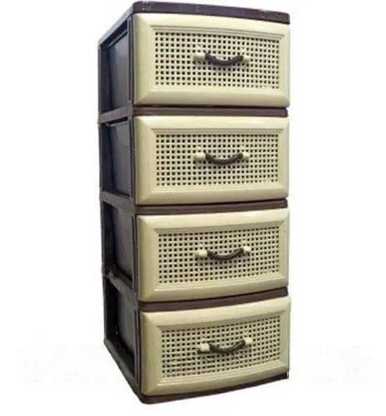 Пластиковый комод Фаворит 4 ящика 92х40x50 см 4 отдела