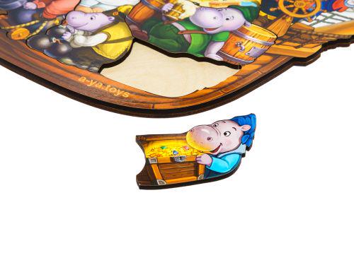 Пазл-вкладиш Бегемотики-пірати (192809) - фото 3