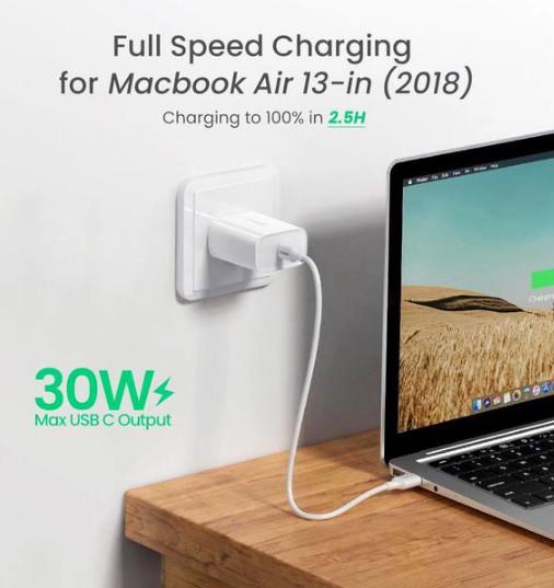 Зарядное устройство UGREEN CD127 USB Type-C Wall Charger PD QC4.0 30 W 3 A White (1866241358) - фото 4