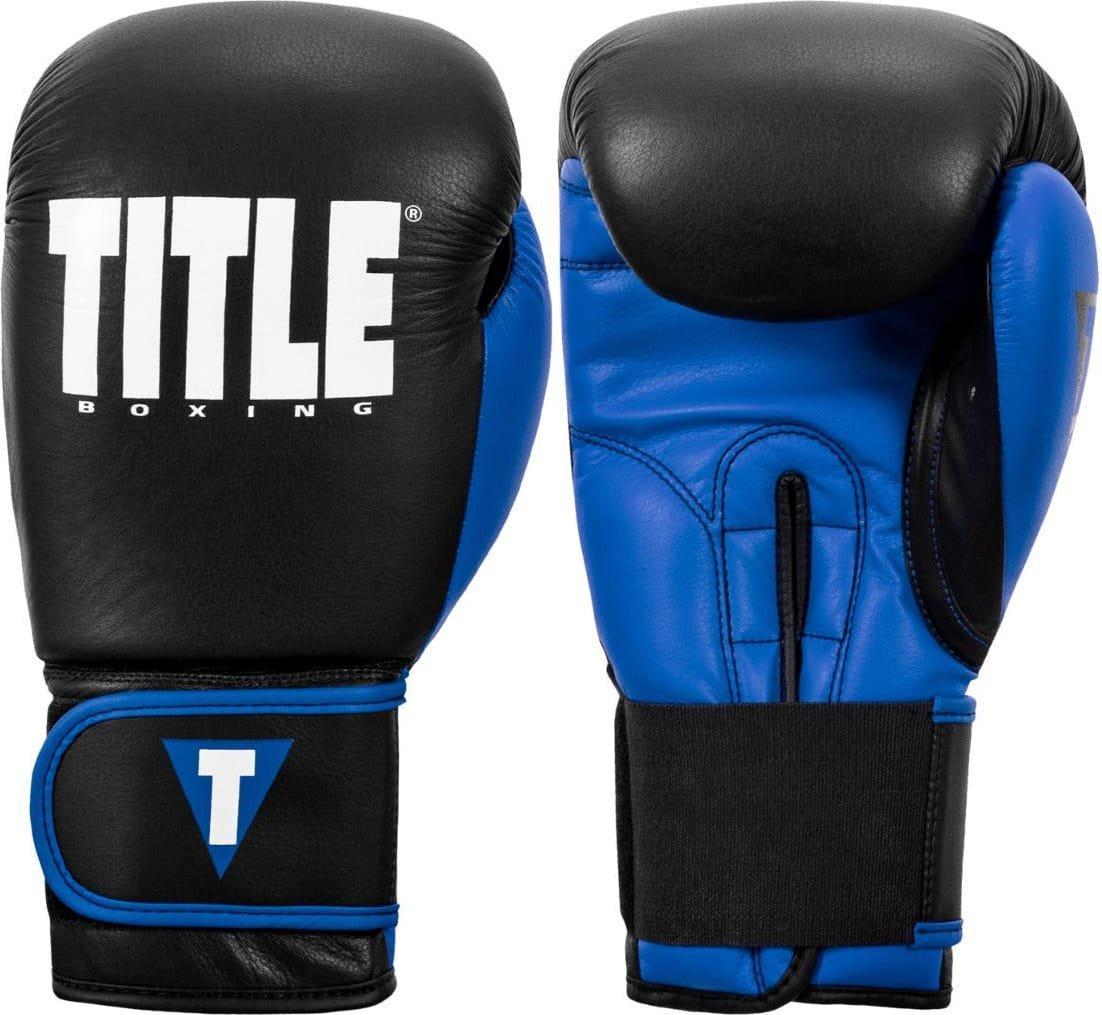 Боксерські рукавички TITLE Boxing Dynamic Strike 12 oz Black/Blue (XDBG 12 BK/BL)