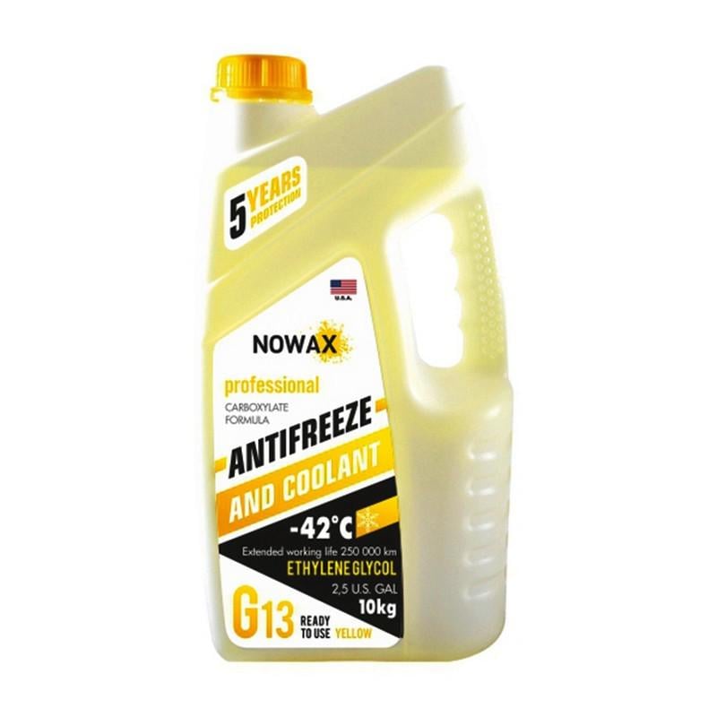 Охлаждающая жидкость желтый Nowax для авто 10 кг (NX10007)