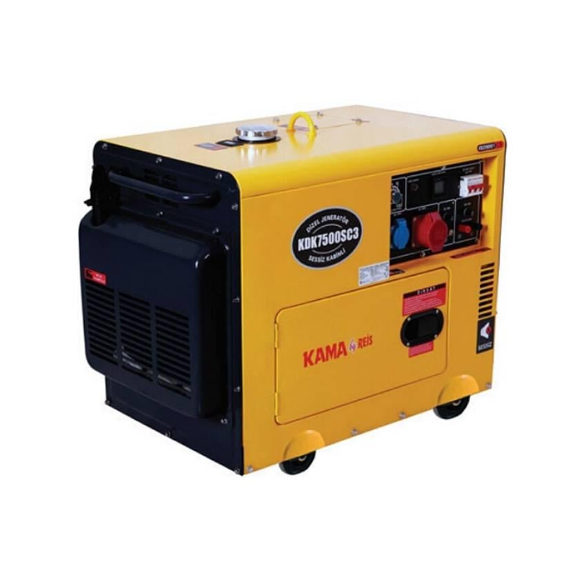 Генератор дизельний KDK7500SC3 3-фазний 220/400V 50Hz 6,9kVA/5,5kW бак 14,5 л 850х550х720 мм 160 кг (26400)