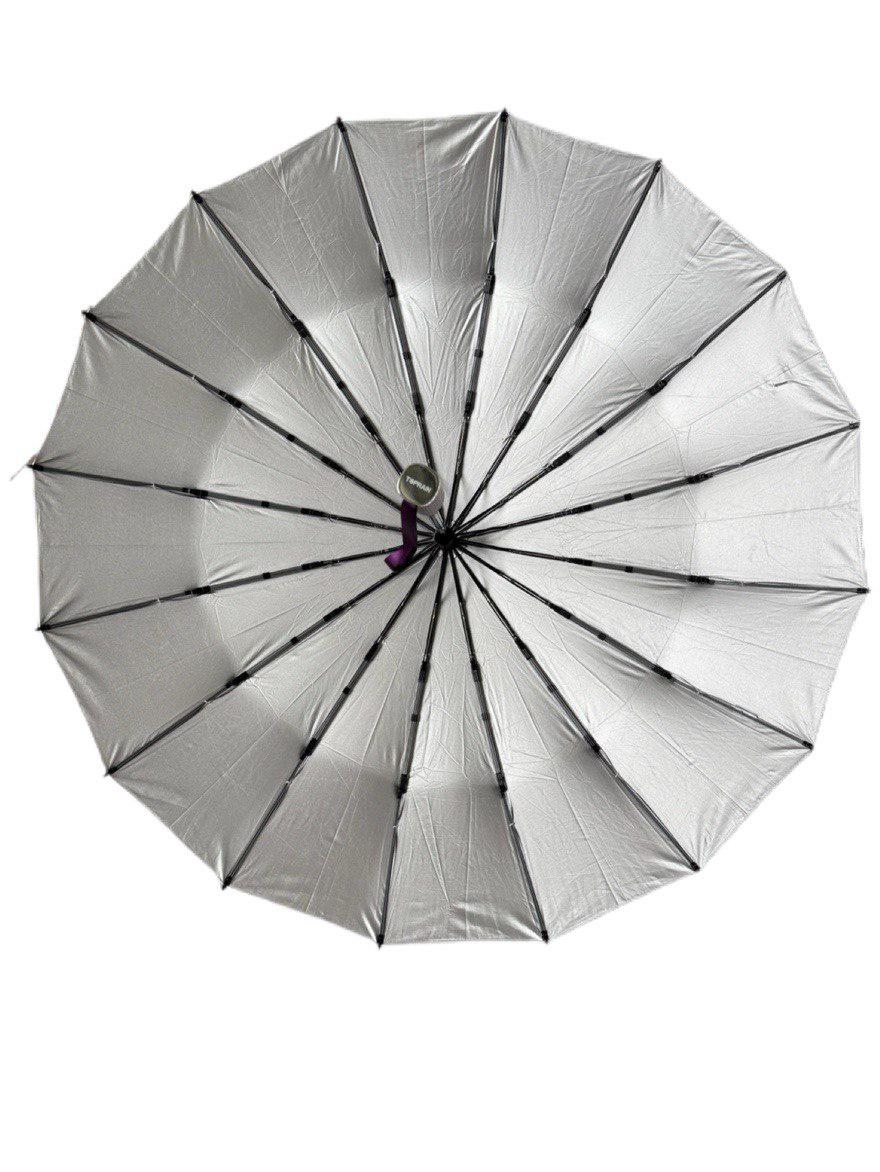 Парасолька-автомат Toprain Umbrella однотонна 16 спиць зі сріблом під куполом Фіолетовий (4016) - фото 3 Парасолька-автомат Toprain Umbrella однотонна 16 спиць зі сріблом під куполом Фіолетовий (4016) - фото 3