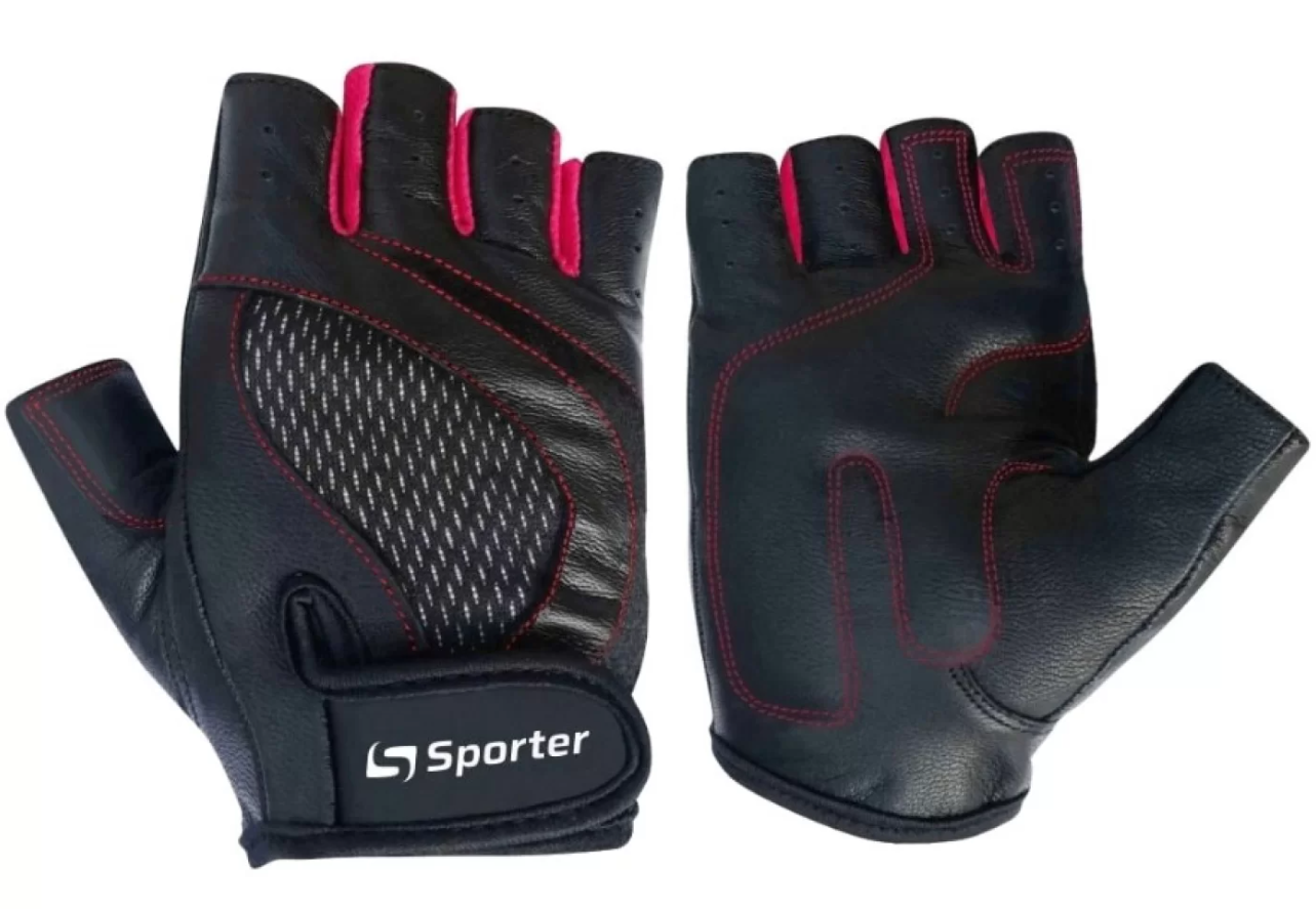 Перчатки для фитнеса женские Sporter Gym Women Fitness Gloves 204.4 A S Black/Pink
