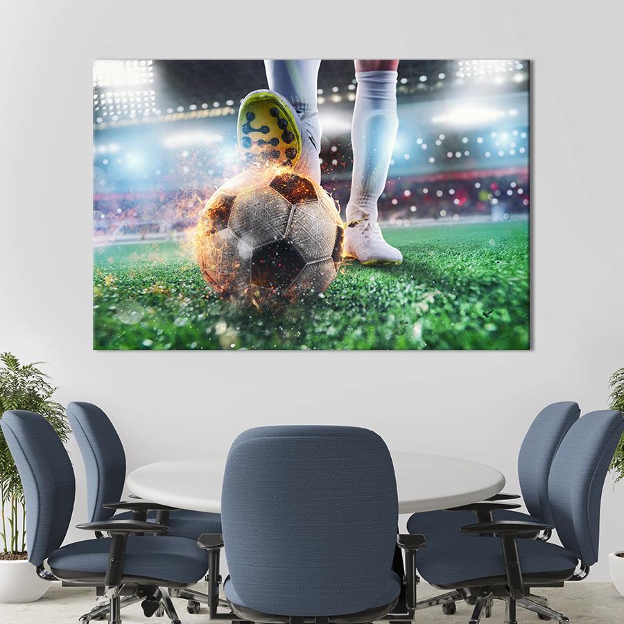 Настенний декор Футболист с мячом 120x80 см (1872-1)