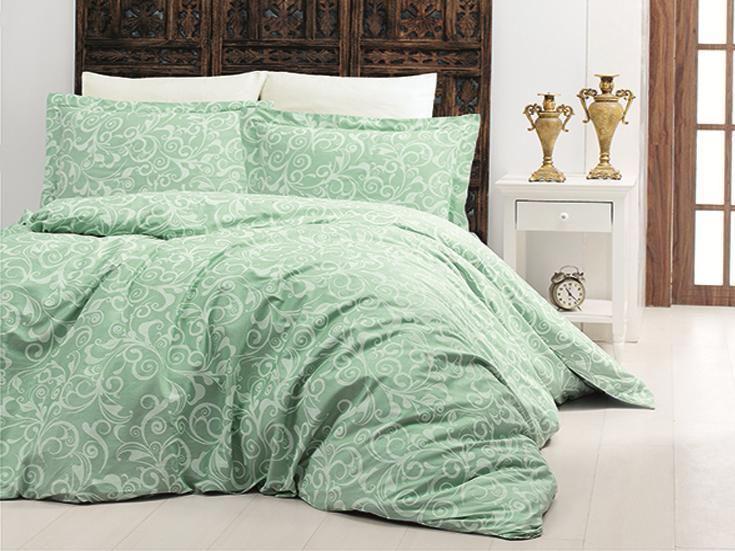 Постельное белье First Choice сатин Sweta yesil евро (18723) Постельное белье First Choice сатин Sweta yesil евро (18723)