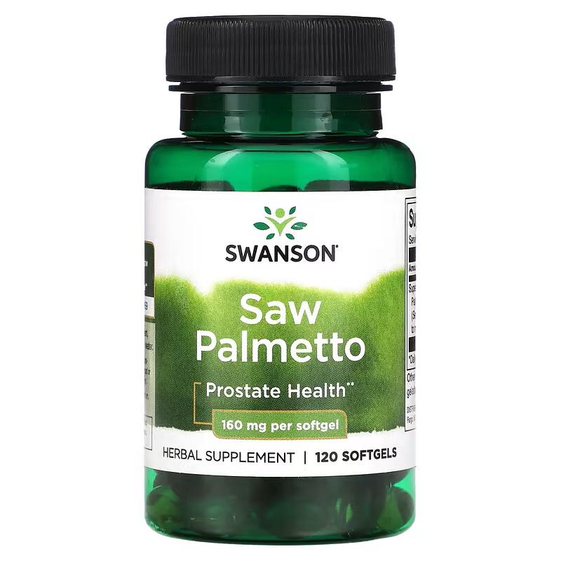 Экстракт ягод серной Swanson Saw Palmetto 160 mg 120 softgels