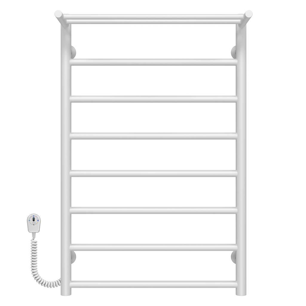 Полотенцесушитель электрический Deffi Терма П8 EF16 левое подключение нержавеющая сталь 500х800 мм Белый (C.TE.80.50.8.EWL5)