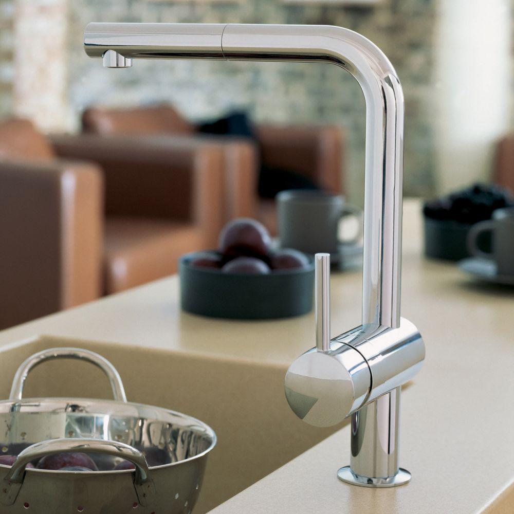 Змішувач для кухні Grohe Minta 32168000 із висувною лійкою Хром (111042) - фото 4 Змішувач для кухні Grohe Minta 32168000 із висувною лійкою Хром (111042) - фото 4