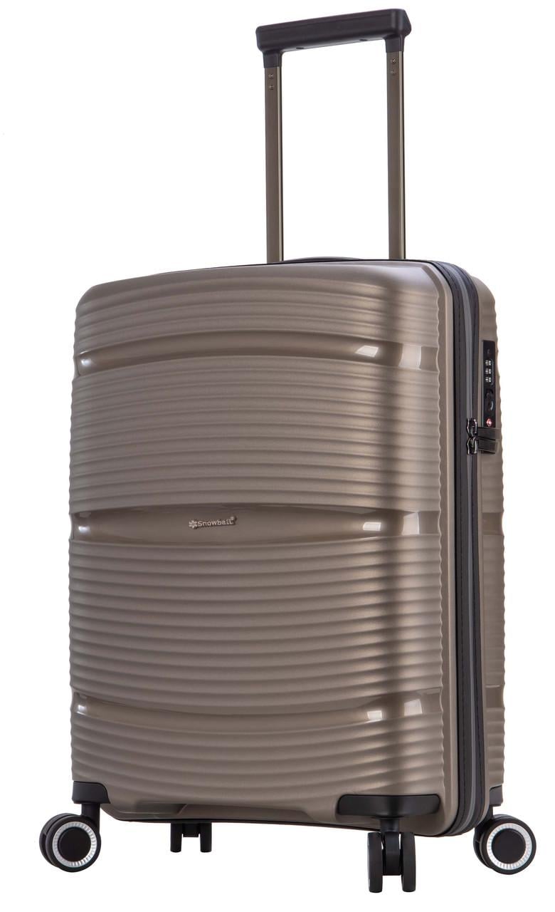 Чемодан Snowball 94103 средний полипропилен 65 л 67х45х26 см Шампань