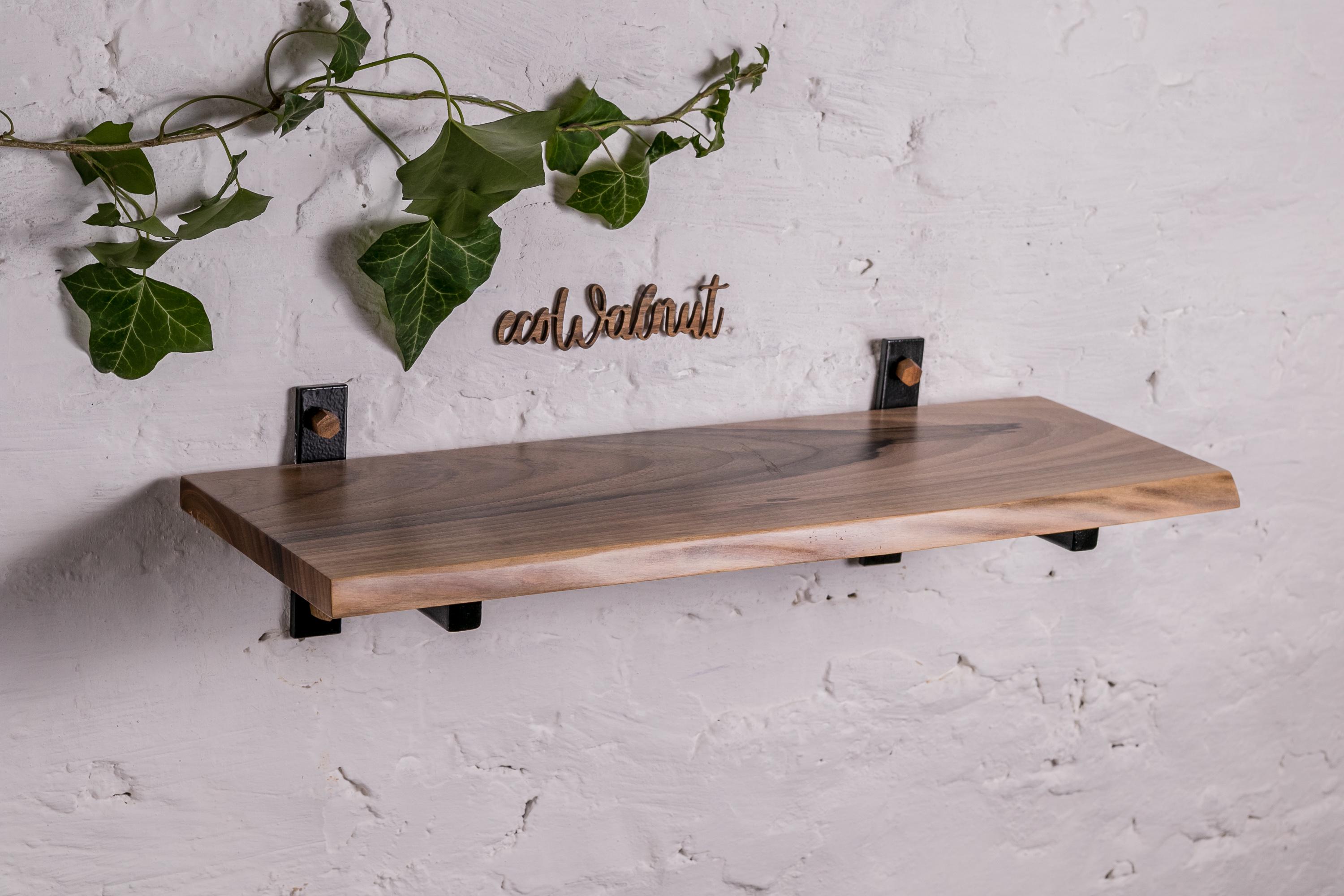 Полка EcoWalnut деревянная настенная декоративная М (Орех EF-10.3) Полка EcoWalnut деревянная настенная декоративная М (Орех EF-10.3)