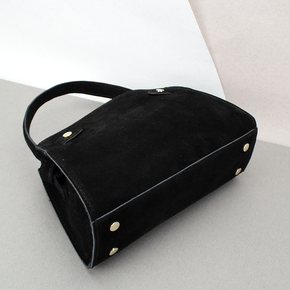 Сумка жіноча замшева Virginia Conti 03737 Чорний (2423594983) - фото 4