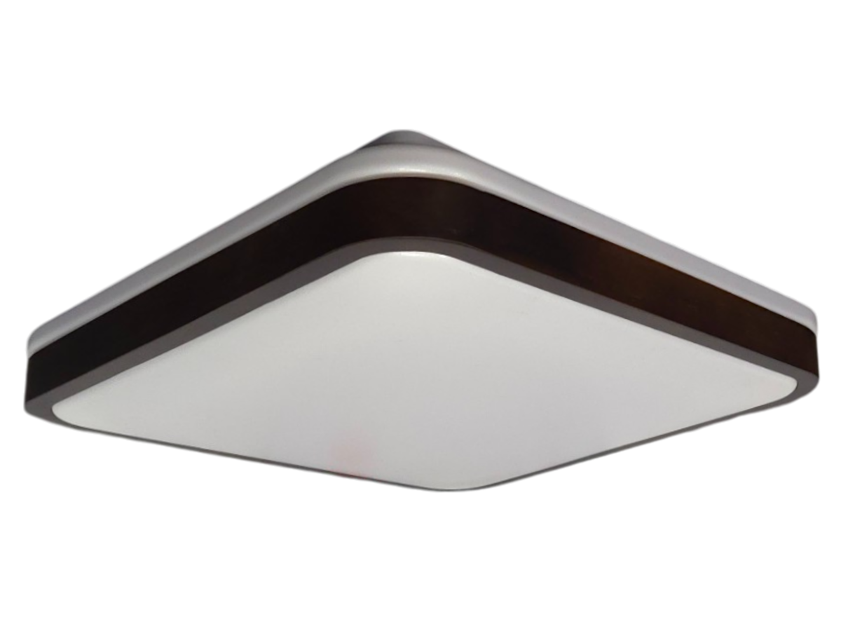 Светильник потолочный Vestum GLOW матовый 60W 3000К-6500К с ДУ 391х391х65 мм Орех - фото 6