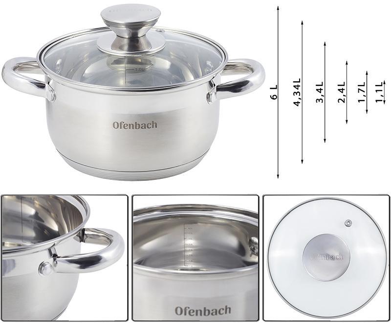 Набор кухонной посуды Ofenbach Hamburg 12 пр. - фото 2
