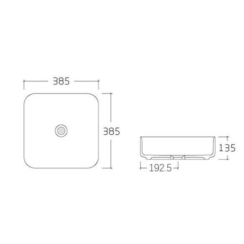 Умывальник накладной VOLLE Arte 1301.005439 385x385x130 мм Белый (234898) - фото 2 Умывальник накладной VOLLE Arte 1301.005439 385x385x130 мм Белый (234898) - фото 2