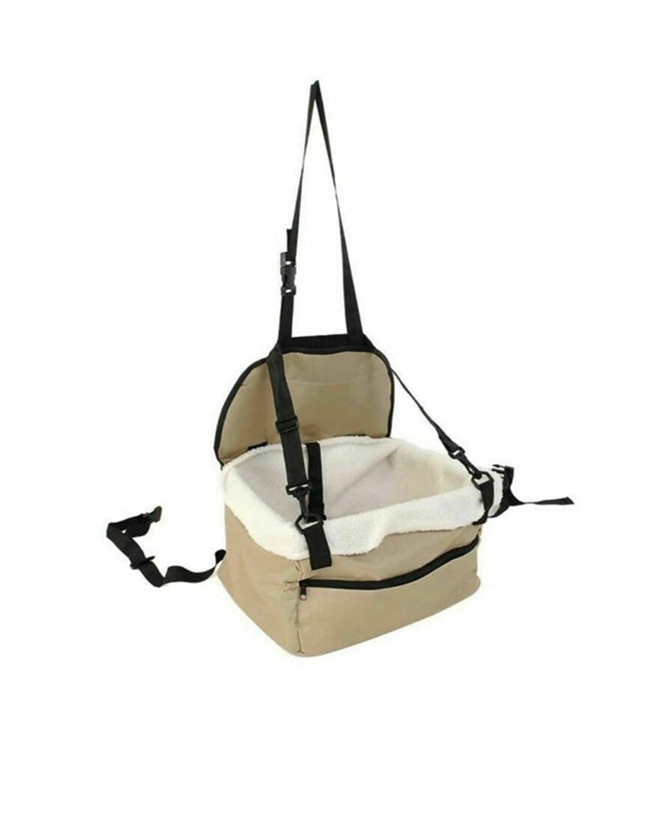 Сумка-переноска для животных в авто Pet Booster Seat берберский флис до 5-6 кг 730 г 35х22х28 см (2570907719)