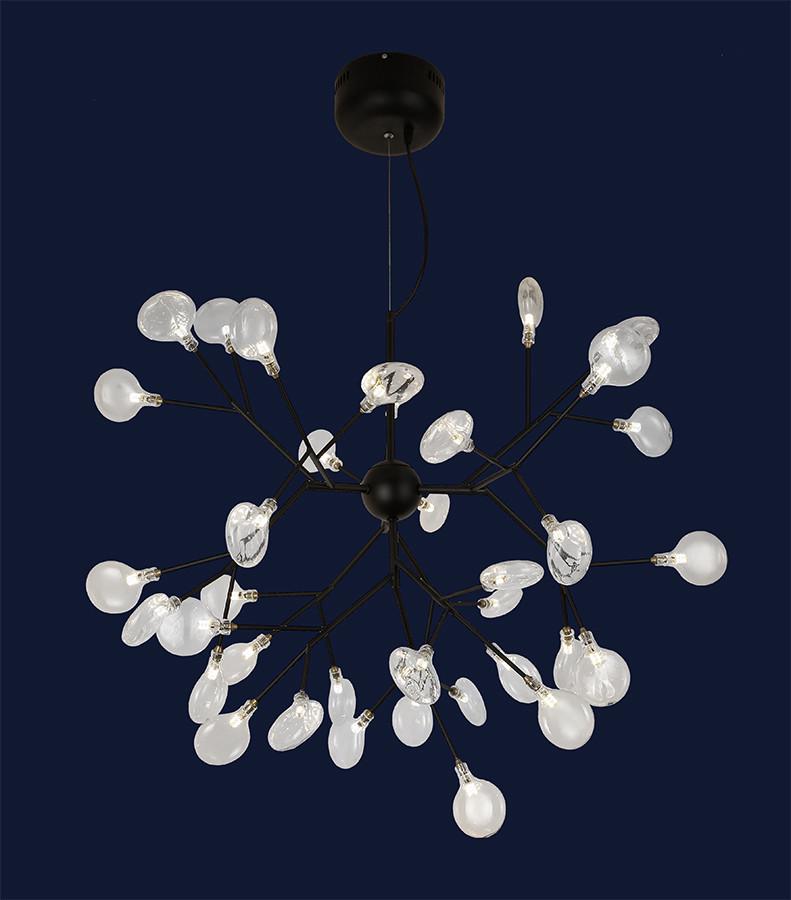 Люстра Levistella 918LP262-36 BK+CL с лепестками плафонами на 36 ламп Черный (1887931132) - фото 2